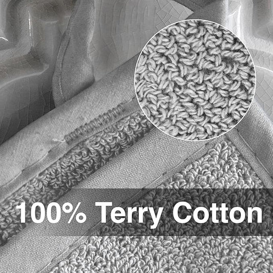 RITZ Terry Pocket Mitt & Hot Pad: Unparalleled Heat Resistant, Durable 100% Cotton – Ergonomically Designed for Optimal Grip – Easy-Care Machine Washable – 4-Pack, Titanium Grey