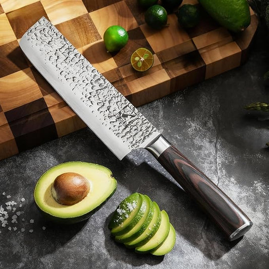 imarku Nakiri Knife,7 Inch High Carbon Stainless Steel Japanese Chef Knife,Razor Sharp Chopping Vegetable and Meat Cleaver Kitchen Knife with Ergonomic Handle,Birthday Gifts for Women and Men