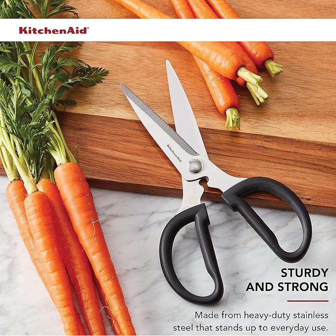 KitchenAid KQ351OHOBA Universal Stainless Steel Shears, Utility, Black