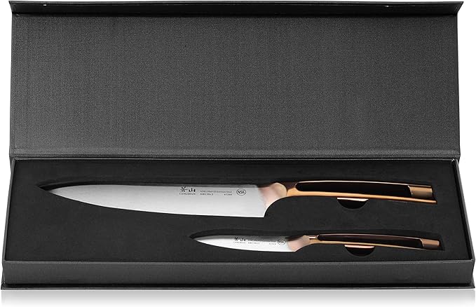 Cangshan N1 Series 61871 German Steel Forged 2-Piece Starter Knife Set, Copper Plated Handle