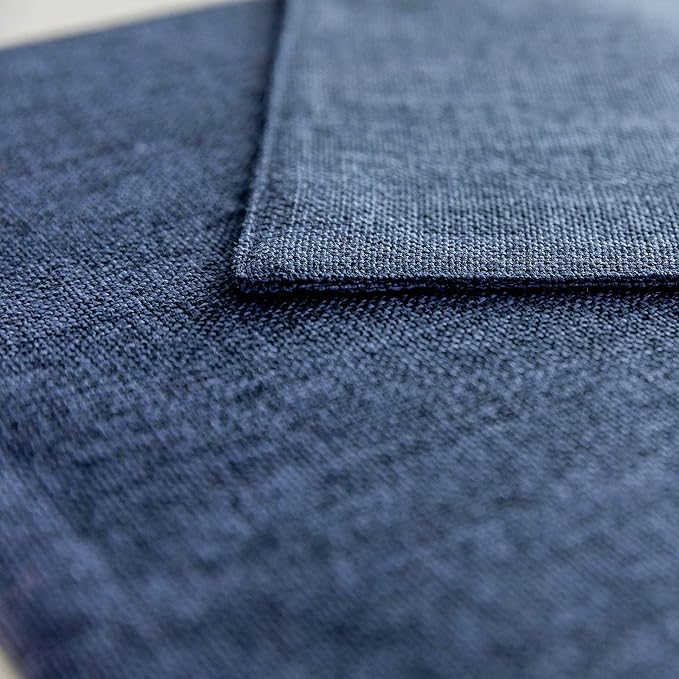 Home Brilliant Set of 4 Placemats Blue Placemats Heat Resistant Dining Table Place Mats Kitchen Table Mats, Navy Blue