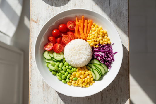 Rainbow Veggie Bowl Kids Actually Want to Eat | PLAIN TABLE
