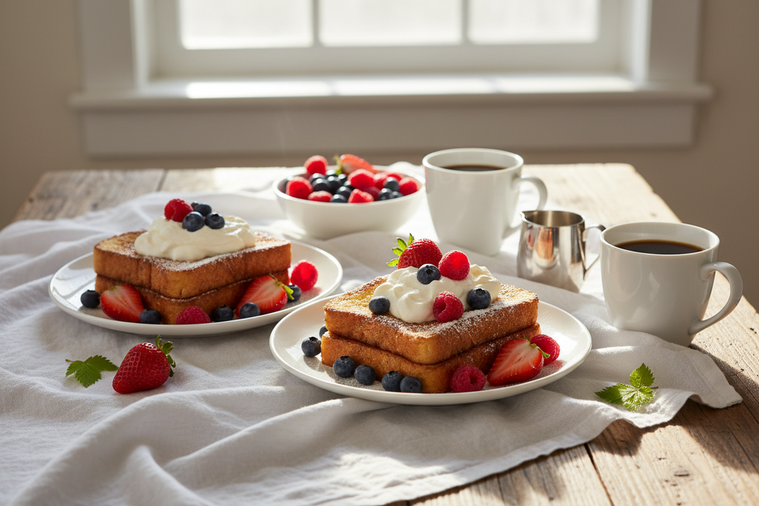 The Lazy Saturday Breakfast: French Toast, Whipped Cream & the Last of Summer's Berries