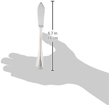 New Star Foodservice 58024 Slimline Pattern, 18/0 Stainless Steel, Butter Knife, 6.3-Inch, Set of 12