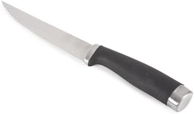 Core Kitchen Set of 6 Essential Grip Steak Knives - Black