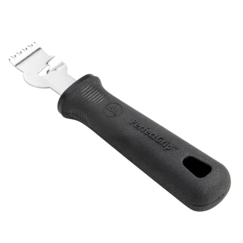TableCraft 10990 PerfectGrip Zester/Lemon Peeler, 1.125" x .875" x 5.75", Stainless Steel (420) (Replaces E5604)