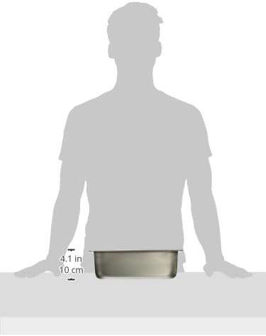 Winco 1/3 Size Pan, 4-Inch,Stainless Steel,Medium, 12.75"D x 7"W x 4"H
