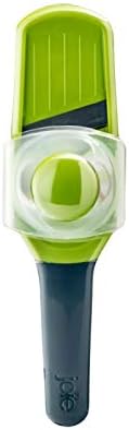 Joie Stainless Steel Blade Mini Mandoline Slicer with Protective Slide Guide (Green)