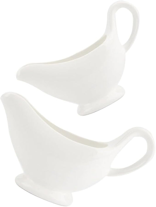 Cabilock 2pcs Gravy Boats with Comfort-grip Handle Versatile Condiment Cups for Sauces Dressings and Broth Design for Use Easy to Clean and Store for Entertaining and Everyday Dining