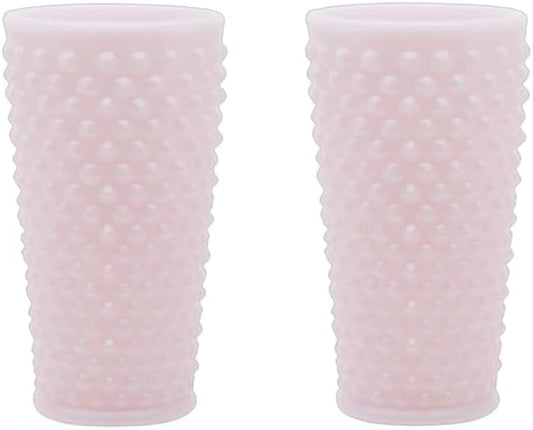 Ice Tea Glass - GiGi Hobnail Pattern - American Made - Mosser Glass USA (2, Crown Tuscan)