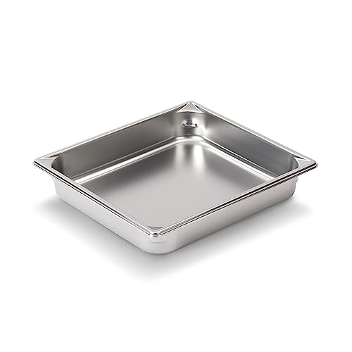 Vollrath Super Pan V Half-Size Anti-Jam Steam Table Pan, 2.5-Inch Deep, Stainless Steel, NSF
