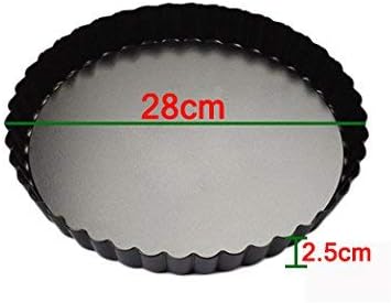 Z-Color 11 inch Non-Stick Loose Bottom Cake Mold Quiche Pan Chrysanthemum Pie and Cake Mould Pizza Pan