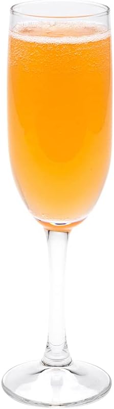 Restaurantware Cascata 6 Ounce Champagne Flutes Set Of 12 Tempered Champagne Glasses - Chip-Resistant Fine-Blown Glass Wine Flutes Dishwasher-Safe For Champagne Mimosas or Cocktails