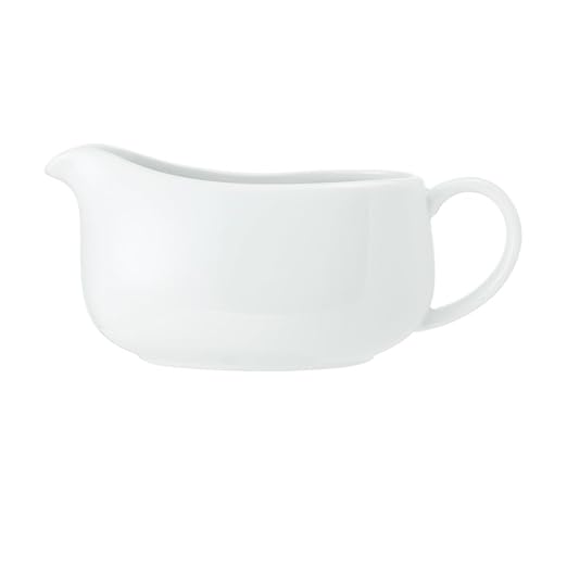 Mikasa Chalk Porcelain Gravy Boat 700ml, Suace Jug, Serving Dish, Labelled, Black