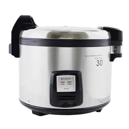 A-to-Z Supply SEJ3201 Rice Cooker/Warmer, Electric, 30 Cup uncooked Rice Capacity, 14-5/8" x 14-5/8" x 14-2/3, Includes Plastic White Rice Spoon, Plastic Measuring Cup