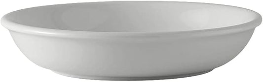 Tuxton China BWD-0842 Pasta Bowl, 24 oz., 8-1/2" Diameter x 1-3/4"H, Round, Microwave and Dishwasher Safe, Oven Proof, Fully Vitrified, Ceramic, DuraTux, White, Pack of 12