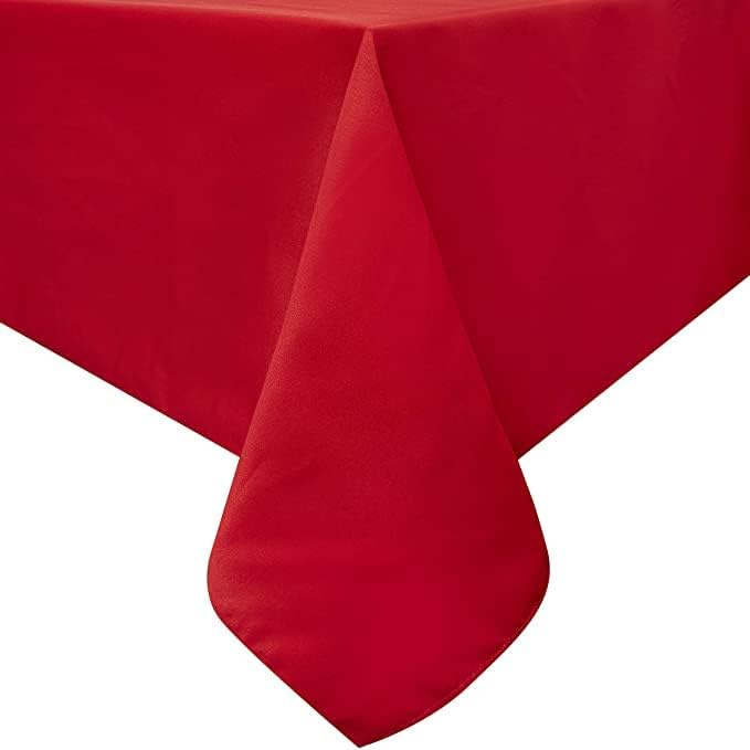 Obstal 210GSM Square Red Tablecloth, Christmas Decorations Table Cloth Waterproof, Table Cover Protector for Holiday Party Use (Rio Red,54 x 54 Inch)