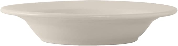 Tuxton China TRE-122 Pasta Bowl, 27 oz., 12-1/2" Diameter x 1-3/4", Round, Microwave and Dishwasher Safe, Oven Proof, Fully Vitrified, Ceramic, Reno/Nevada, American White/Eggshell, Pack of 12