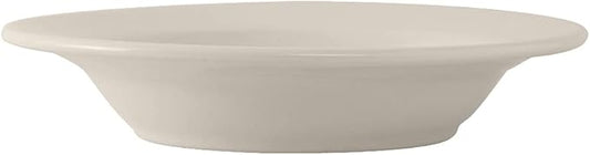 Tuxton China TRE-122 Pasta Bowl, 27 oz., 12-1/2" Diameter x 1-3/4", Round, Microwave and Dishwasher Safe, Oven Proof, Fully Vitrified, Ceramic, Reno/Nevada, American White/Eggshell, Pack of 12