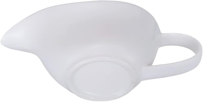 Sizikato Set of 2 Classic Matte Pure White Porcelain Easy Pour Gravy Sauce Boat Creamer Pitcher. 7 Oz