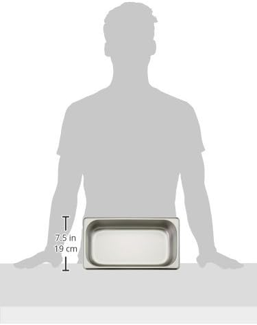 Winco 1/3 Size Pan, 2-1/2-Inch, Stainless Steel