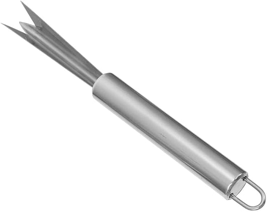 Silver Pineapple Eye Peeler Remover Tool, Multipurpose Pineapple Eye Clip,Pineapple Eye Cutter V Shape Stainless Steel Pineapple Eye Peeler Remover for Home Kitchen Peelers