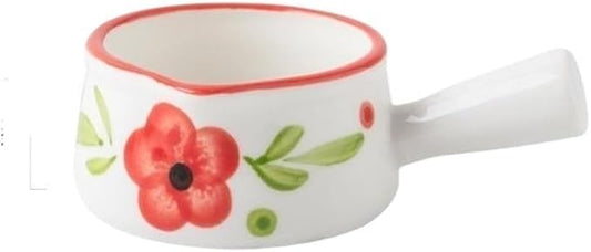 gravy boat set Mini Milk Pitcher With Handle Household Ceramic Pointed Mouth Sauce Pot Coffee Creamer Container gravy boat with lid(White)