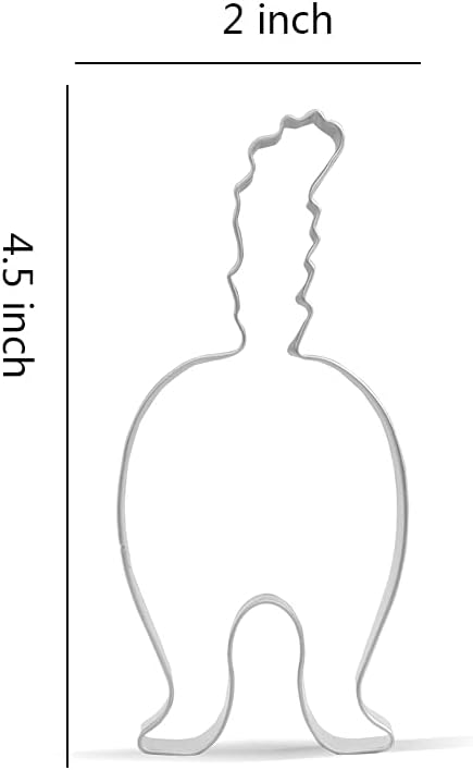 Keewah Cat Butt Cookie Cutter - 4.5 x 2 inch - Stainless Steel