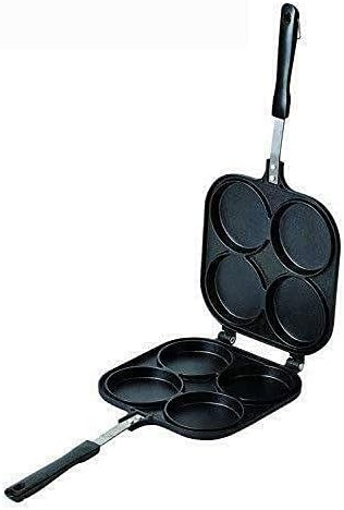 JapanBargain 4742, Japanese Obanyaki Pan Stuffed Pancake Toaster Large 3 inch Pancake Maker Nonstick Aluminum Pan, Four Molds