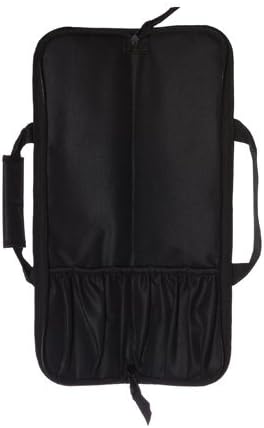 Ergo Chef 5 Pocket Chef Knife Case Roll Bag Bi-Fold (Black) Lightweight - Durable Nylon / Polyester Blend– Perfect for the Busy Traveling Chef