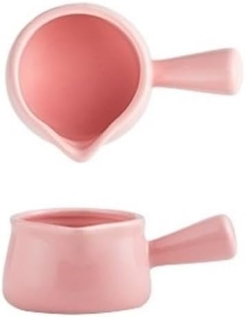 Gravy Boats Small Milk Cup Coffee Utensil With Handle Ceramic Household Sauce Dish Gravy Boat Sauce Jug(Pink)