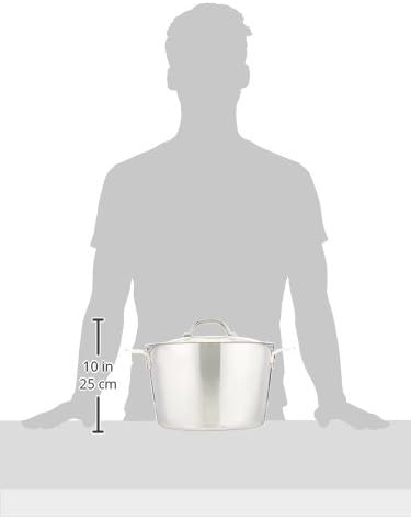 Viking Contemporary 3-Ply Stainless Steel Stock Pot, 8 Quart Soup Cooking Pot with Lid, Kitchen Cookware
