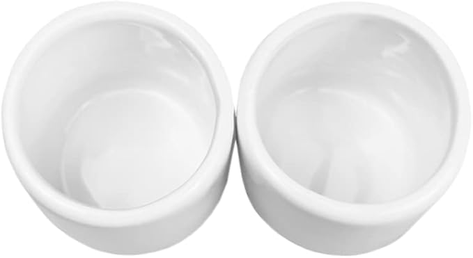 Sizikato 2pcs Simple Pure White Cylindrical Ceramic Toothpick Holder.