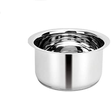 Priya Stainless Steel Tope/Patila/Cookware Set (3 Pieces- 900 ml, 1300 ml and 1800 ml Induction and Gas Compatible)