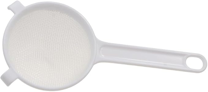 2Pcs Plastic Nylon Mesh Strainer Colander with Handle, Double Ear Fine Food Mesh Strainer Flour Sifter for Tea Juice Coffee Soy Milk Kitchen Tool