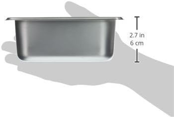 Winco 1/9 Size Steam Pan, 2 1/2-Inch, Stainless Steel, 2.5" Deep