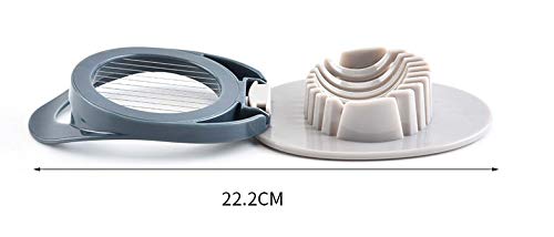 WOIWO 1 PCS Creativity Kitchen Egg Mirabile Multi-Functional Egg Slicer Kitchen Gadget (gray-green)