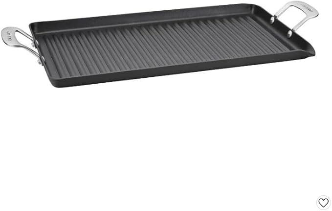 Cuisinart Classic Hard Anodized Grill 10" x 18" Full Griddle 6345-25G Double Burner Chef's Classic