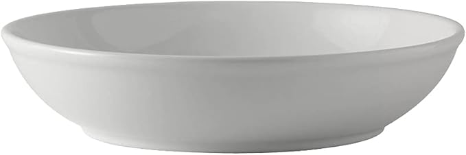 Tuxton China BWD-1022 Pasta Bowl, 59 oz., 10-1/8" Diameter x 2-1/4"H, Microwave and Dishwasher Safe, Oven Proof, Fully Vitrified, Ceramic, DuraTux, White, Pack of 6