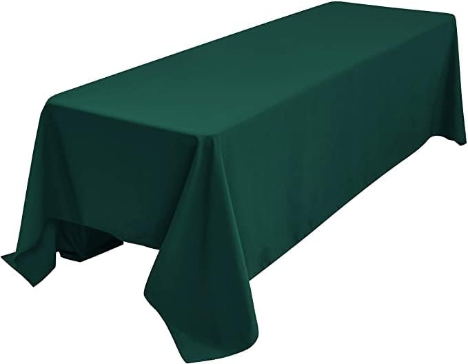 Obstal 210GSM Rectangle Green Table Cloth, Christmas Decorations Waterproof Tablecloth, Table Cover Protector for Holiday Party Use (Blackish Green,54 x 78 Inch)