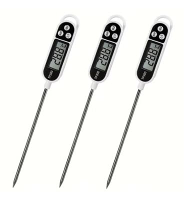 3pcs Candy Thermometer Digital Instant Read for Meat Kitchen Cooking Food Oil Deep Fry BBQ Grill Smoker (3, 15.4in)