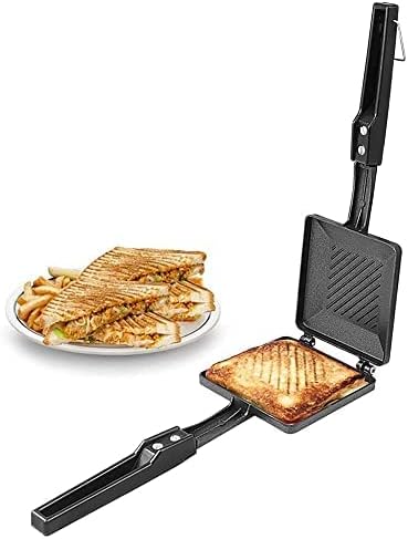 Gas Sandwich Maker Toaster Nonstick Double Sided Grill Sandwich Pan Breakfast Pot Aluminum Tray Baking Pancake Pan Omelets Trays Grill Cooks Toasties Breakfast