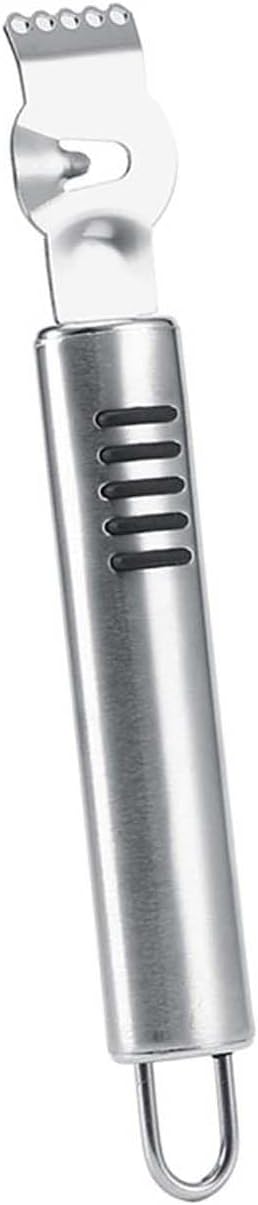 Rengue Stainless Steel Citrus Zester and Lemon Peeler, Peeler, Ergonomic Design with Hanging Loop, Dishwasher Safe, 16cm Stainless Steel Citrus Zester and Lemon Nan Kitchen