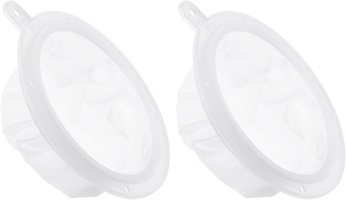 PATIKIL 5.4" O.D. Food Filter Strainer, 2 Pack 100 Mesh Kitchen Mesh Filters Strainers Fine Mesh Sieve for Juice, Coffee, Soy Milk Filtration, White
