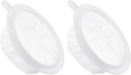 PATIKIL 5.4" O.D. Food Filter Strainer, 2 Pack 100 Mesh Kitchen Mesh Filters Strainers Fine Mesh Sieve for Juice, Coffee, Soy Milk Filtration, White