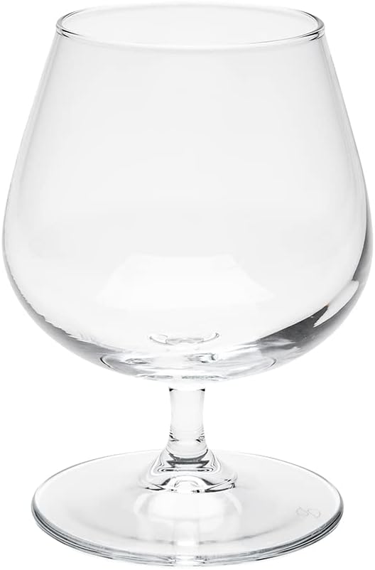 Restaurantware Cascata 13 Ounce Brandy Glasses Set Of 6 Tempered Snifter Glasses - Chip-Resistant Fine-Blown Glass Brandy Snifters Dishwasher-Safe For Brandy Or Liquors