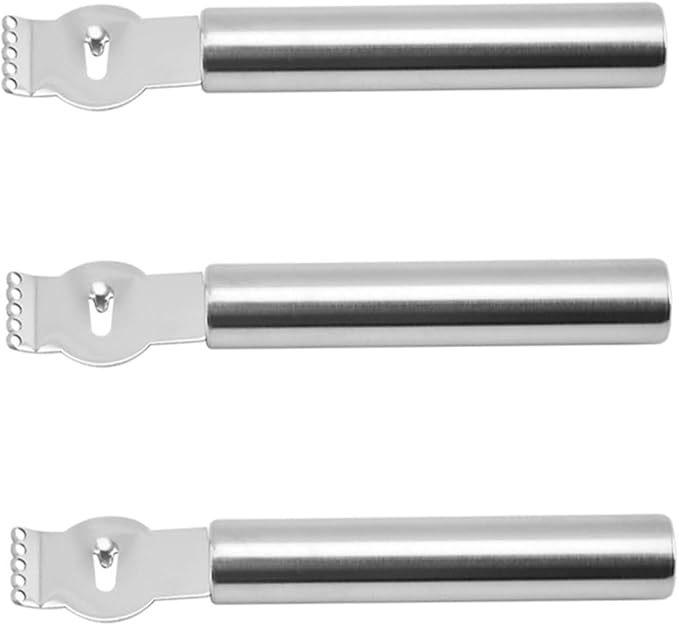 3pcs Stainless Steel Lemon Shaving Scraper Vegetable Peeler Fruit Peeler Grater Lightweight Portable