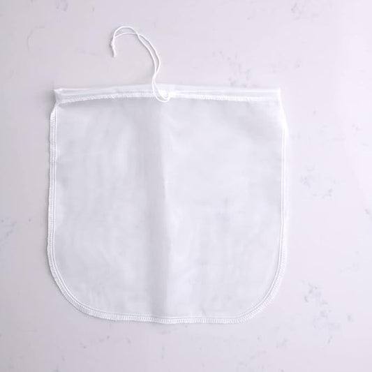 Reusable Nut Milk Bag & All Purpose Food Strainer, Filter, Fine Mesh Nylon, Use for Nut Milks, Juices, Yogurt, Cold Brew 12x12"