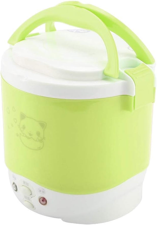 Rice cooker,Rice Cooker Small,Rice Cooker 6 Cup,1L Rice Cooker,Steamer,12v Electric Lunch Box for Car Electric Food Steamer Fast Cooking Fully Automatic Pot for Travel