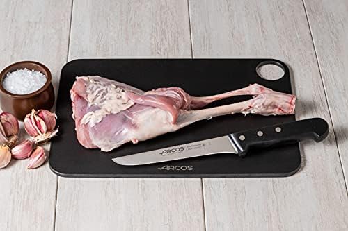 Arcos Boning Knife 6 Inch Nitrum Stainless Steel and 160 mm blade. Professional Butcher Knife to Slice Bones from Meat. Ergonomic Polypropylene Handle. Series Universal. Color Black